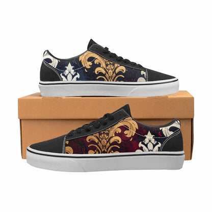 WOMEN'S Damask Ornamental Wallpaper Canvas Lace-Up Cottagecore Custom Shoes
