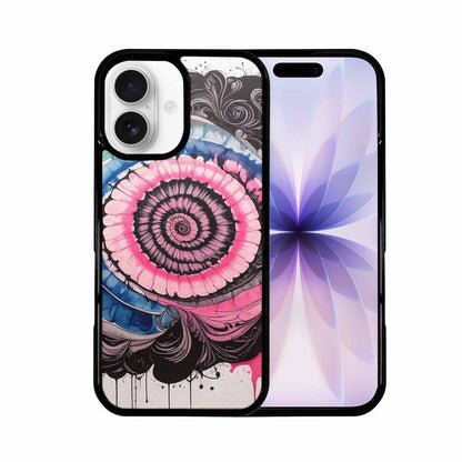 iPhone 17 Case — Tie Dye Swirls Black Tie Dye, Personalized Phone Case