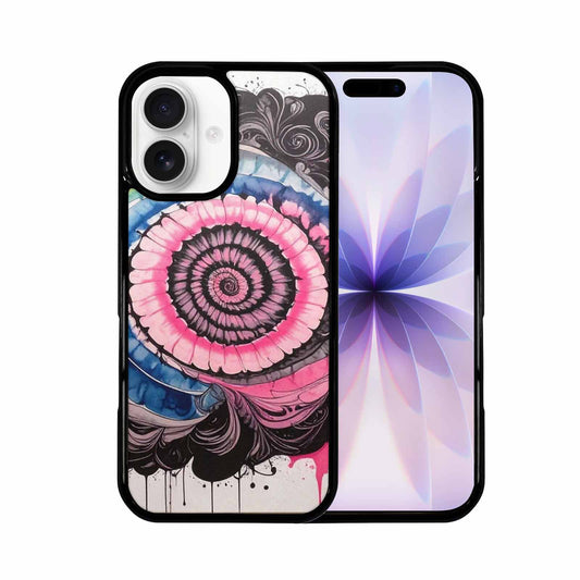iPhone 17 Case — Tie Dye Swirls Black Tie Dye, Personalized Phone Case