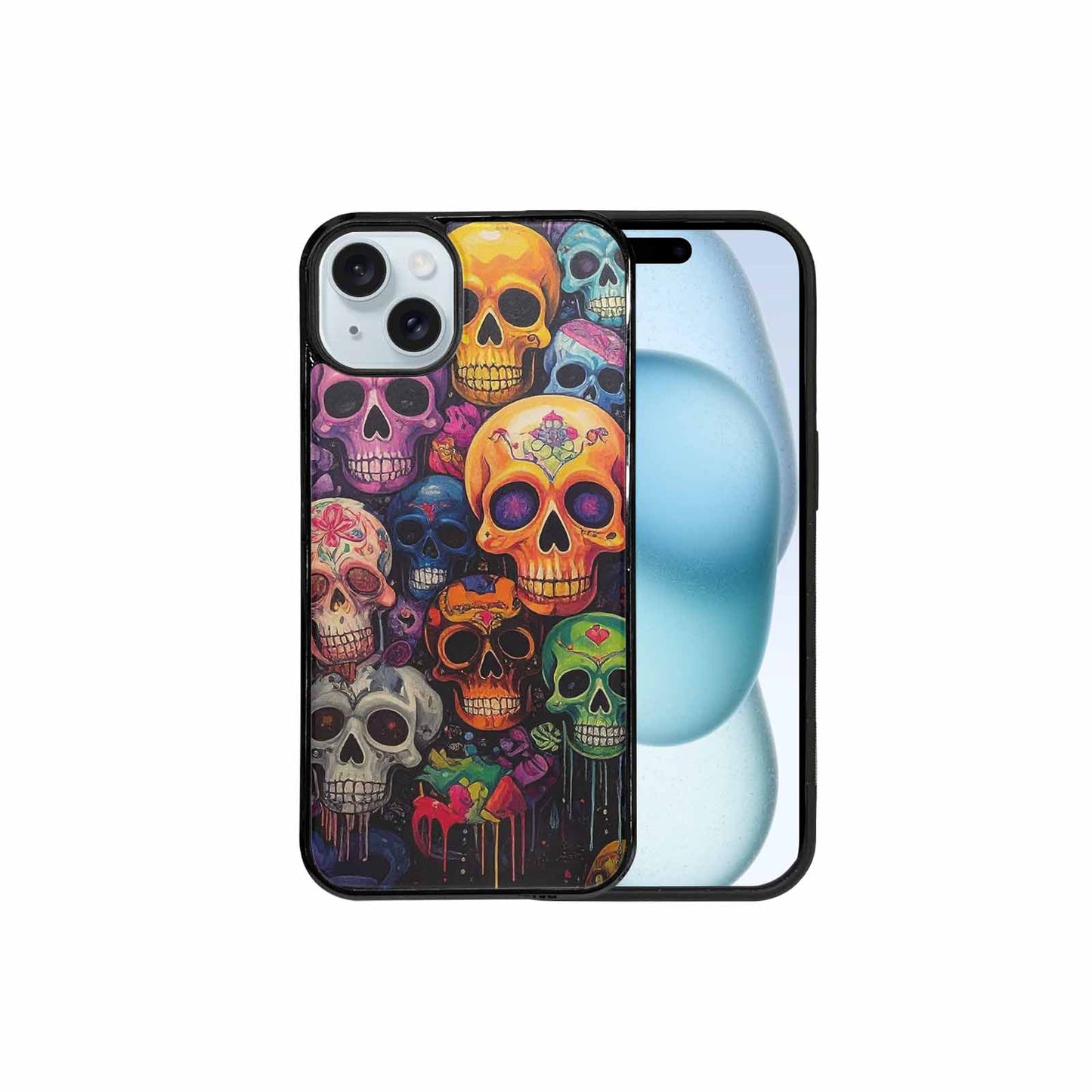 iPhone 15 Plus Case — Skulls General Skulls Pattern, Custom Printed Phone Case