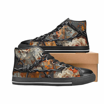 MEN'S Barbed Wire Chain High Top Canvas Dreamcore Custom Sneakers