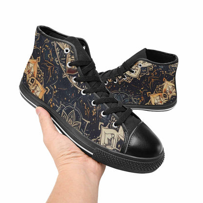 MEN'S Mandala High Top Canvas Cottagecore Custom Shoes