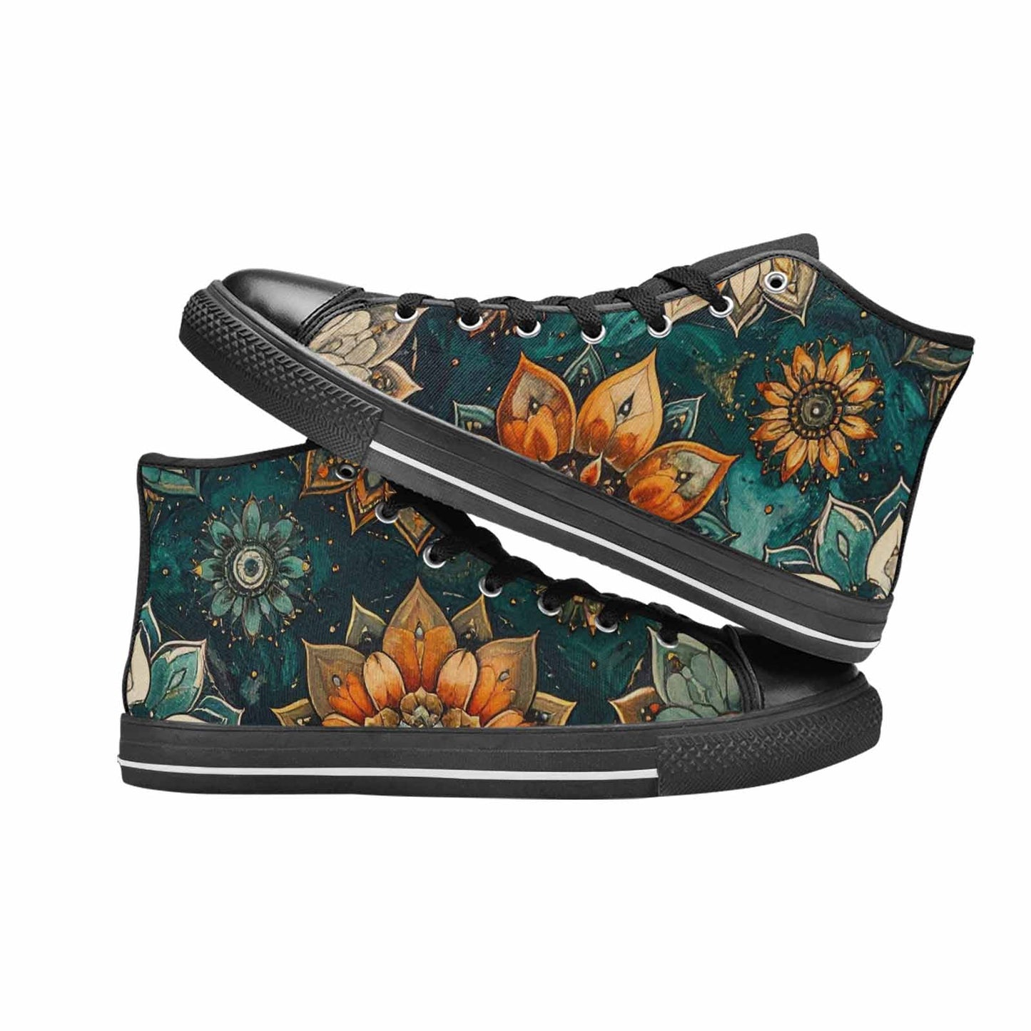 WOMEN'S Mandala High Top Canvas Surreal Sneakers