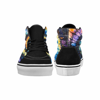 MEN'S Tie High Top Canvas Wallpaper Art Sneakers