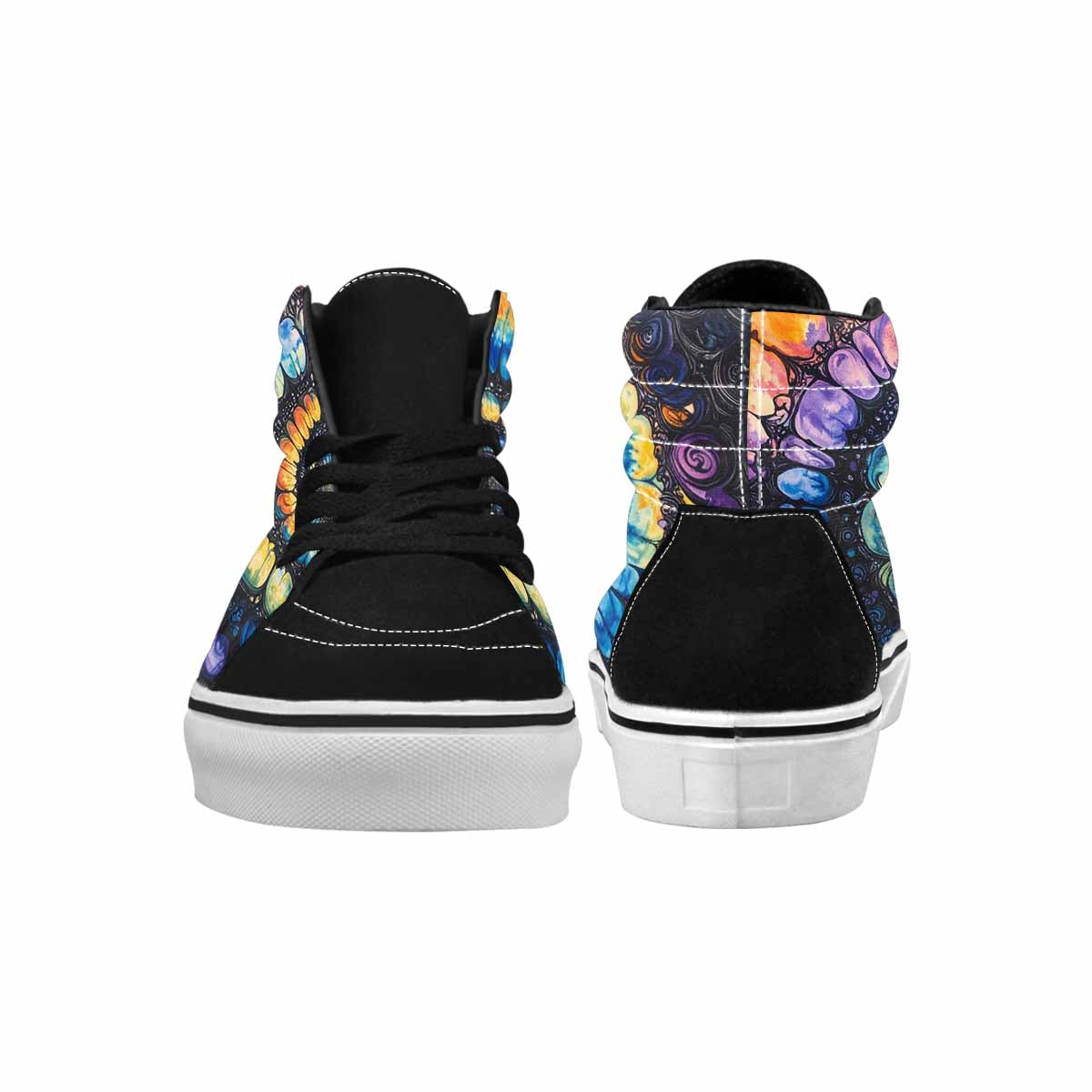 MEN'S Tie High Top Canvas Melting Art Sneakers
