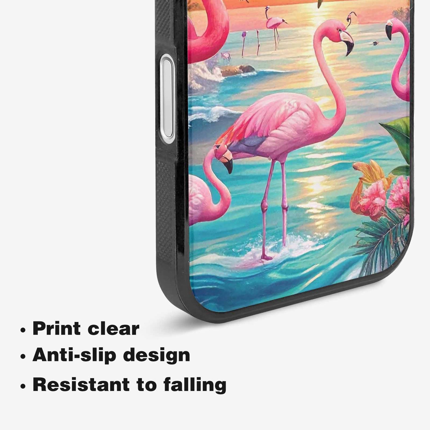 iPhone 16 Plus Case — Flamingo Tropical Flamingo Tropical Pattern Hundreds, Custom Printed Phone Case