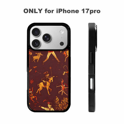 iPhone 17 Pro Case — Vintage Circus Art Pattern Retro Vintage, Customized Protective Case