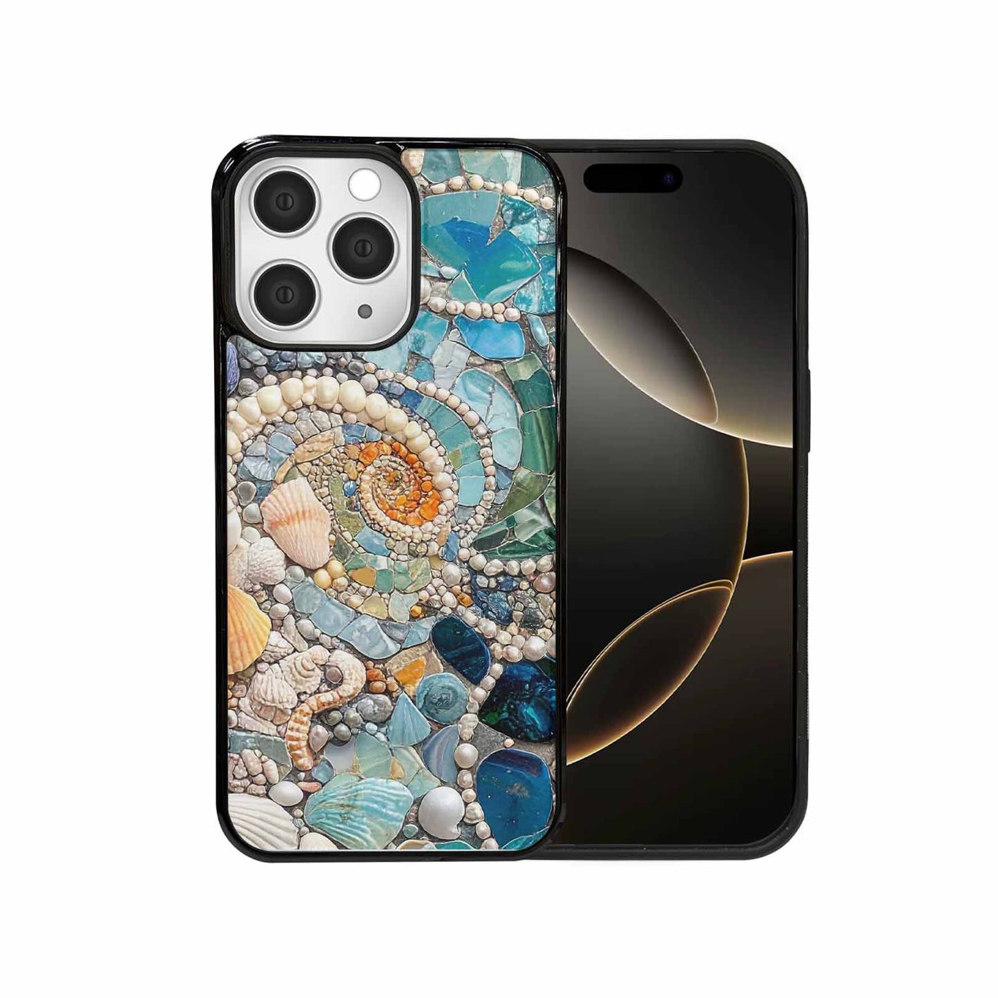 iPhone 15 Pro Max Case — Seashell Collage Seashell Collage Pattern Hundreds, Custom Phone Case
