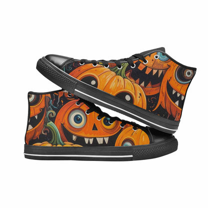 MEN'S Cartoon Pumpkin Monster High Top Canvas Y2K Custom Sneakers