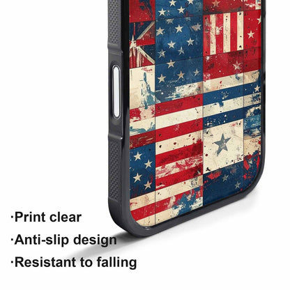 iPhone 17 Pro Max Case — Small American Flag Stars Galaxy Space, Personalized Phone Case