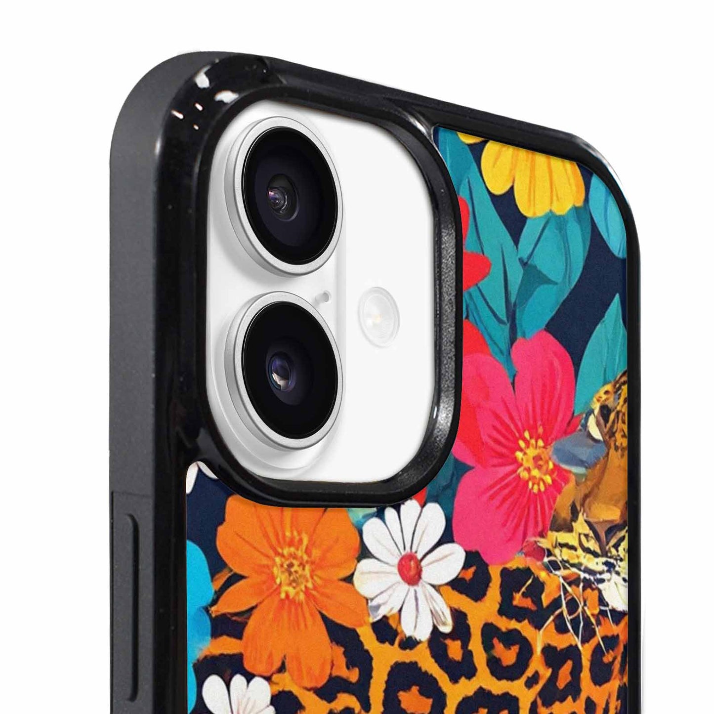 iPhone 17 Case — Leopard Print Floral Seamless Animal Print, Custom Print Case Cover