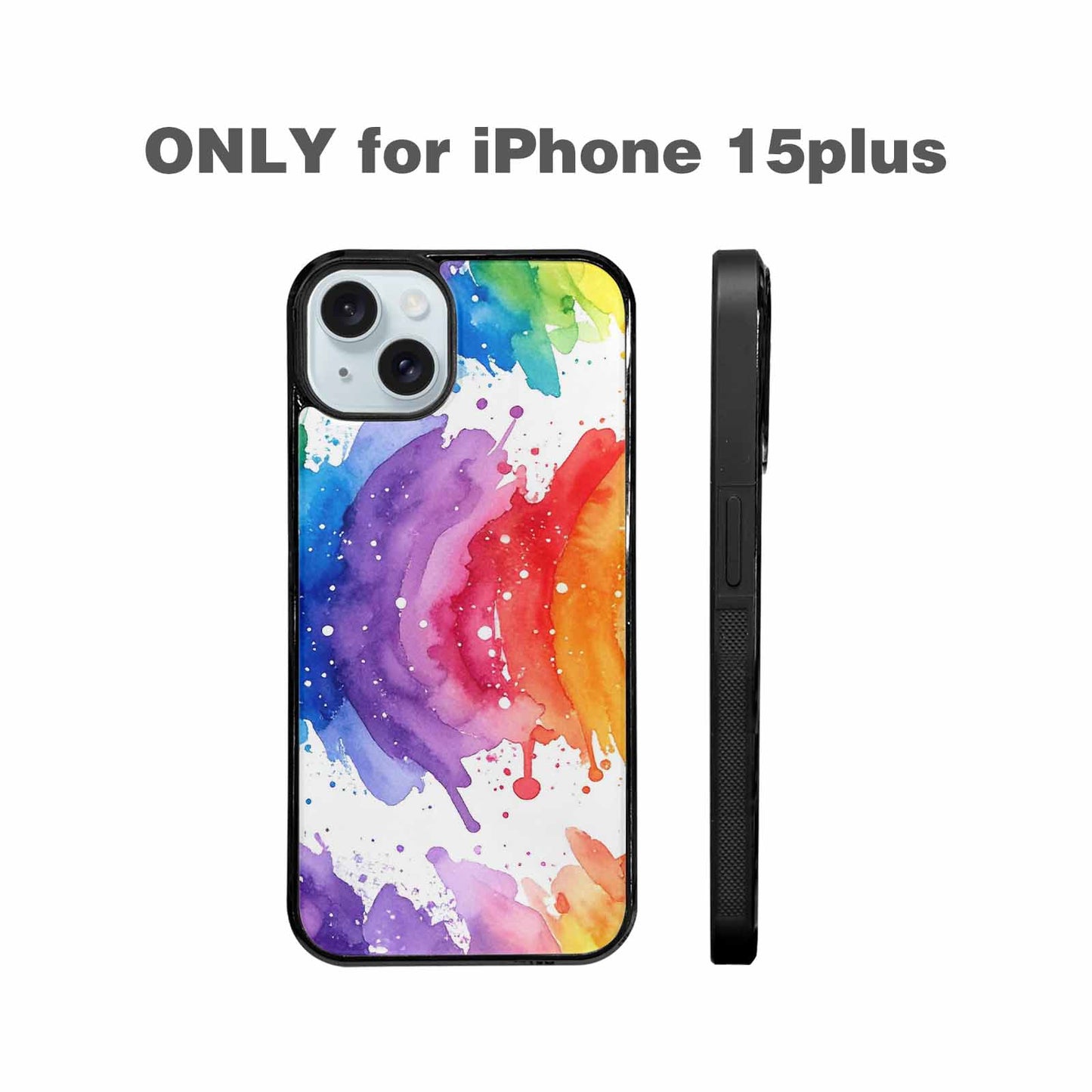 iPhone 15 Plus Case — Watercolor Splash Abstract Pattern Seamless Repeat, Original Design Phone Case