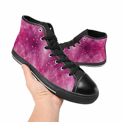 MEN'S Galaxy Art - High Top Canvas Cottagecore Shoes