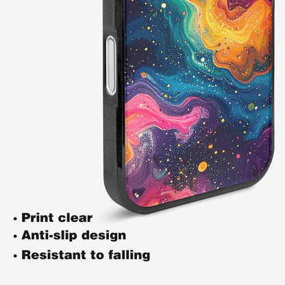 iPhone 16 Plus Case — Galaxy Art Colorful Cosmic Dust Small, Customized Protective Case
