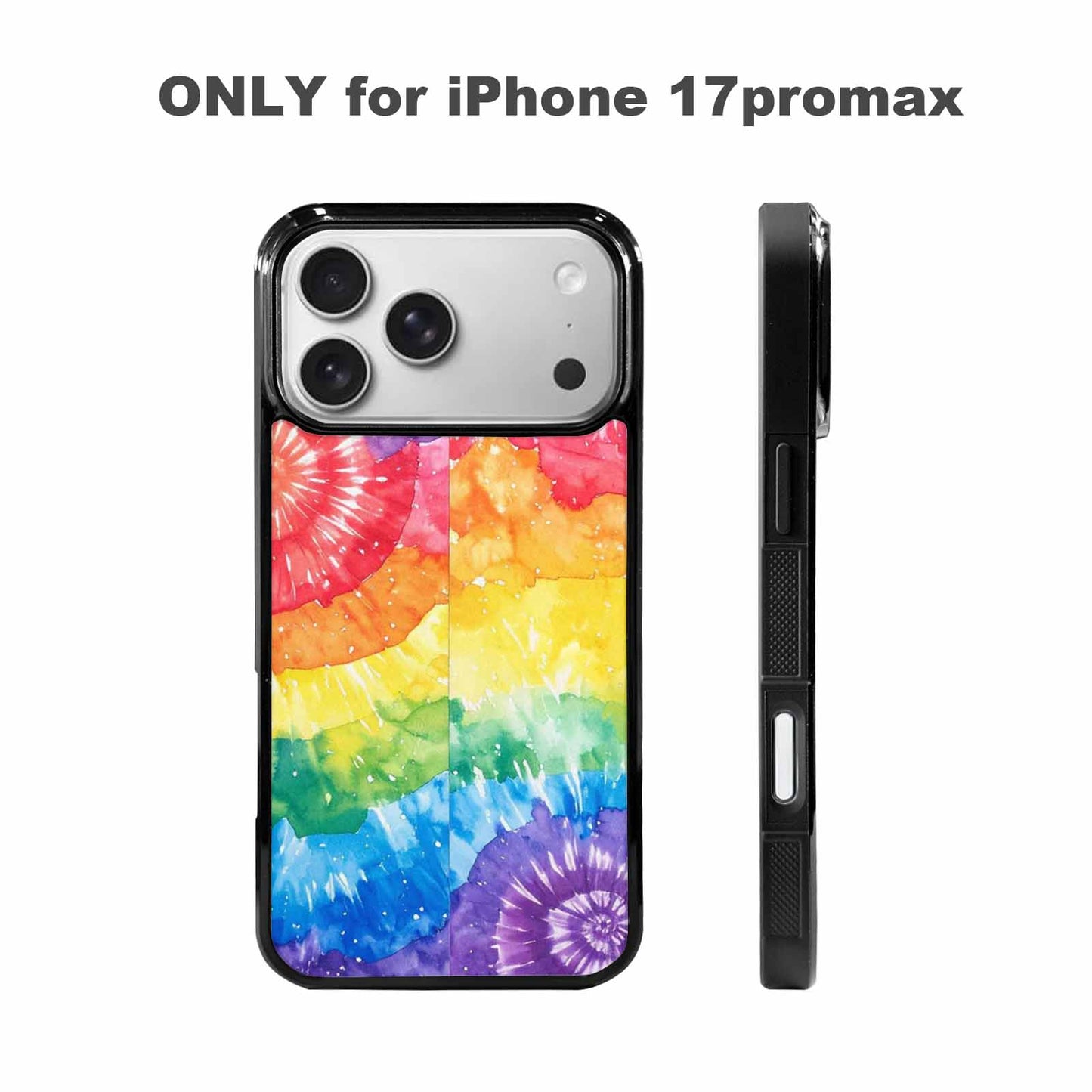 iPhone 17 Pro Max Case — Tie Dye Spiral Rainbow Tie Dye, Custom Made Phone Cover