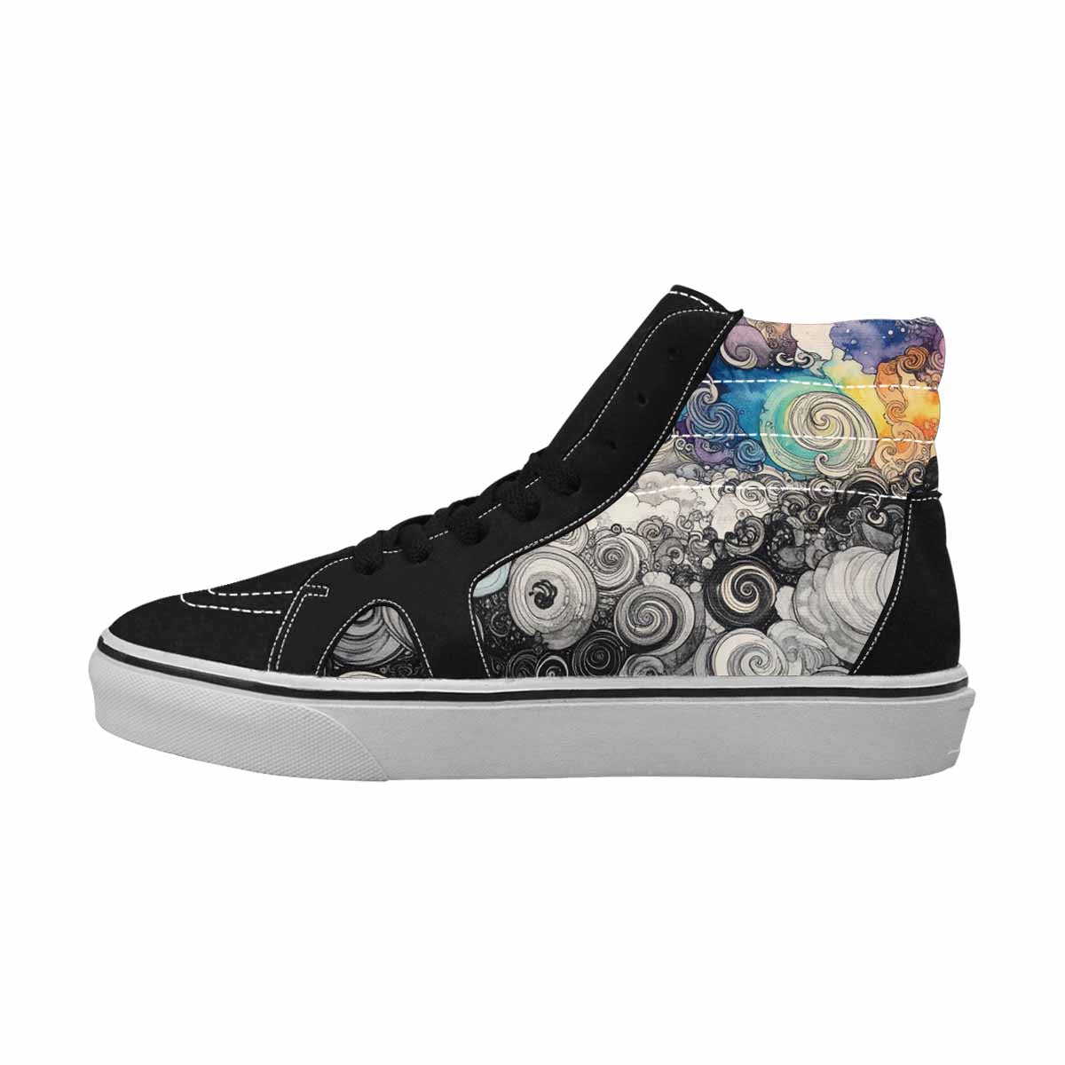 MEN'S Tie High Top Canvas Grunge Custom Shoes