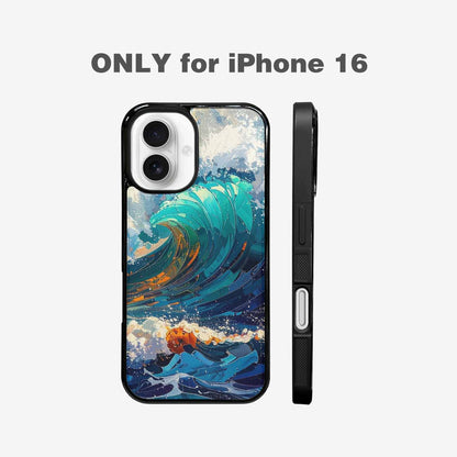 iPhone 16 Case — Wave Crest Splash Wave Crest Splash, Custom Art Phone Cover
