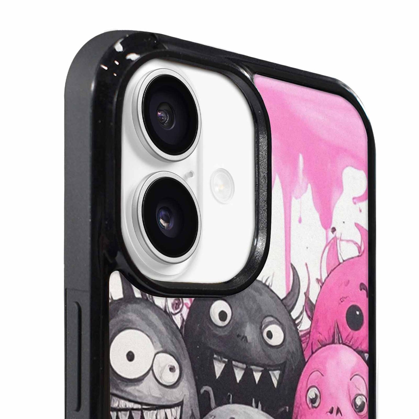 iPhone 17 Case — Monsters (general) Black &amp; Cartoon Cute, Custom Art Phone Cover