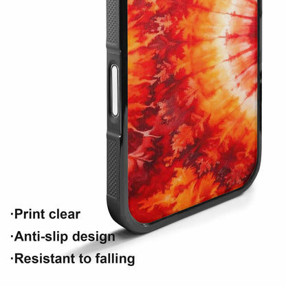 iPhone 17 Case — Tie Dye Red Orange Tie Dye, Unique Phone Case Design