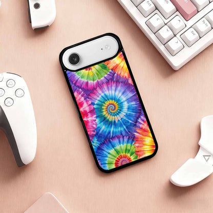 iPhone 17 Air Case — Tie Dye Spiral Rainbow Blended Tie, Custom Print Case Cover