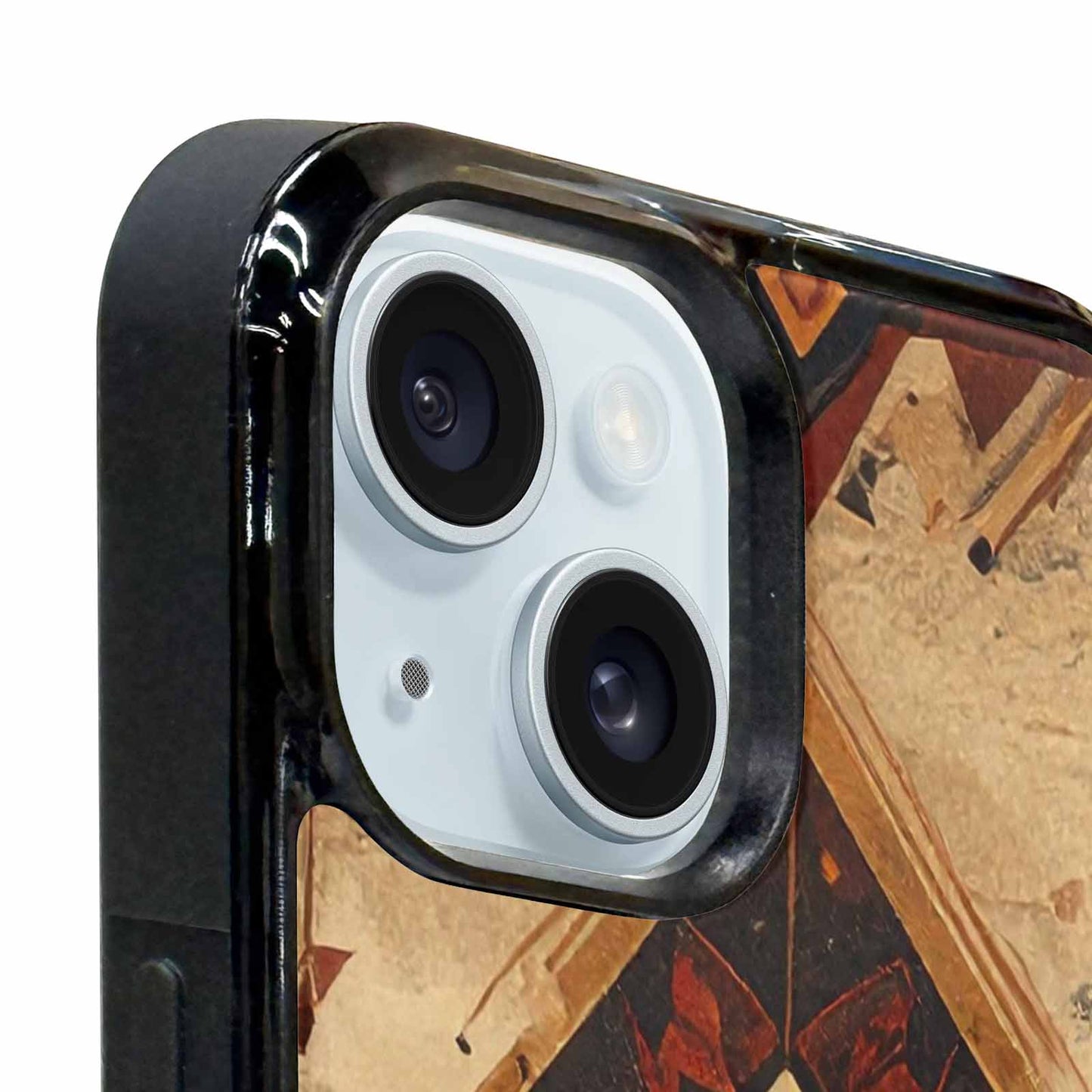 iPhone 15 Plus Case — Native American Geometric Pattern Arrows Feathers, Custom Designed Case Cover