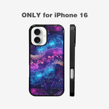 iPhone 16 Case — Galaxy Snake Print, Unique Phone Case Design