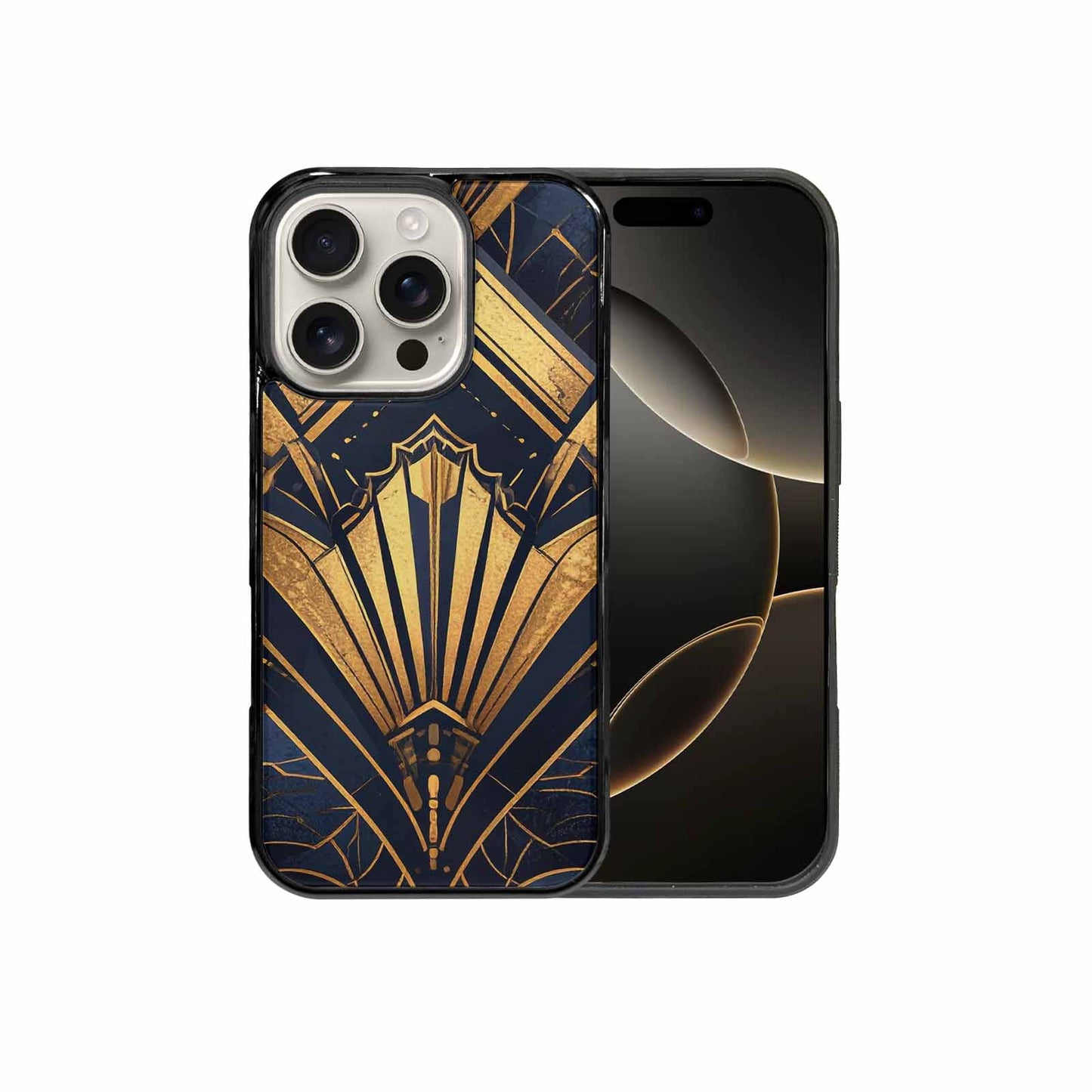 iPhone 16 Pro Case — Art Deco Illustration Pattern, Customized Protective Case