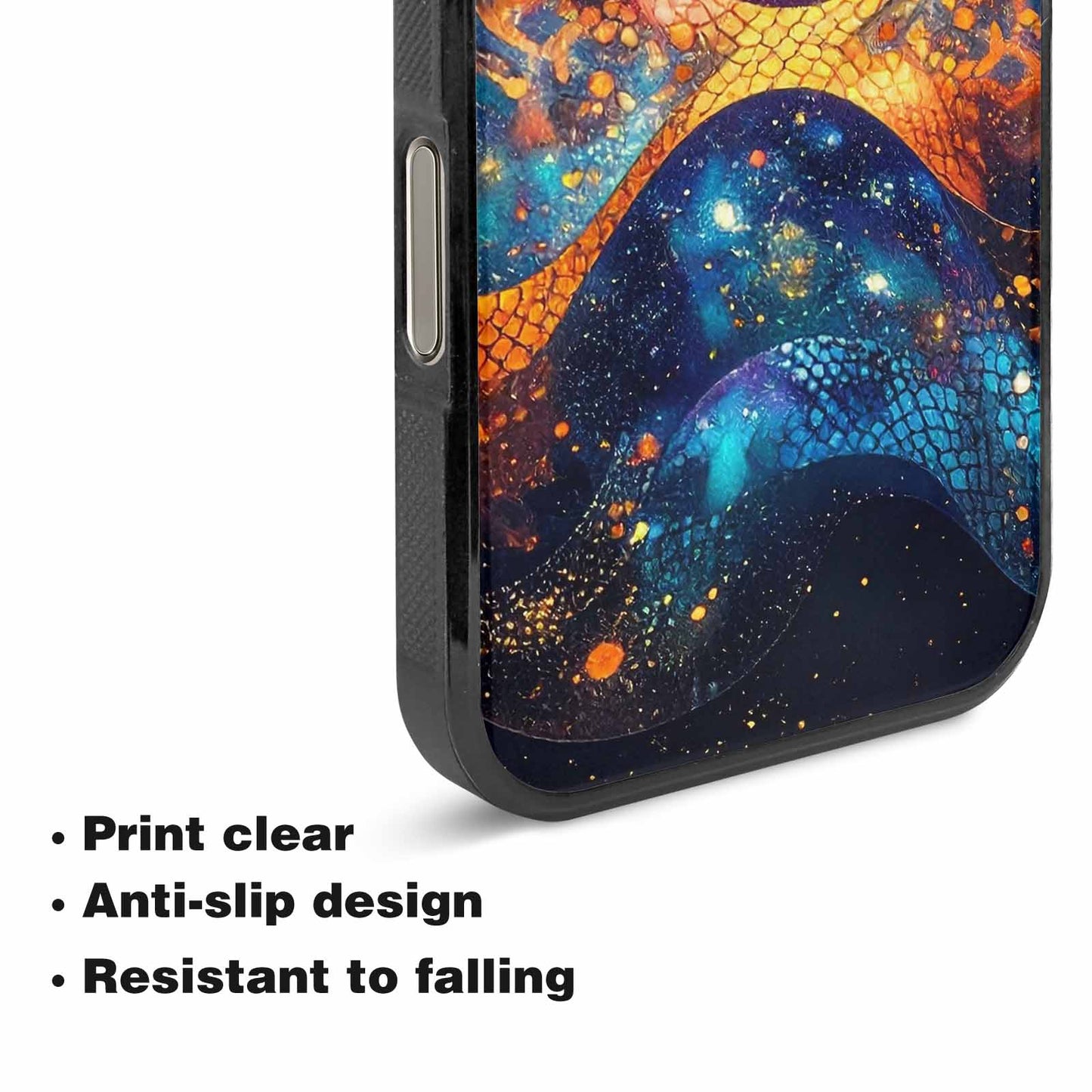 iPhone 16 Pro Max Case — Galaxy Snake Print Custom, Custom Printed Phone Case