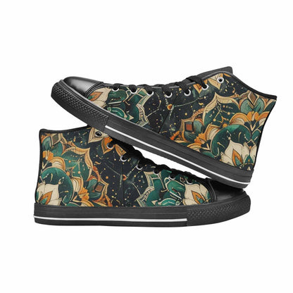 MEN'S Mandala High Top Canvas Grunge Custom Shoes