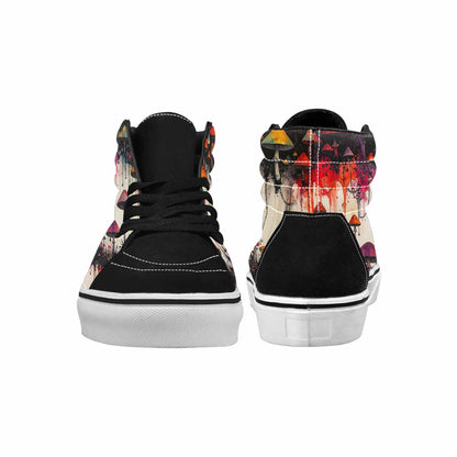 MEN'S Rainbow Drip Mushrooms High Top Canvas Aesthetic Custom Shoes