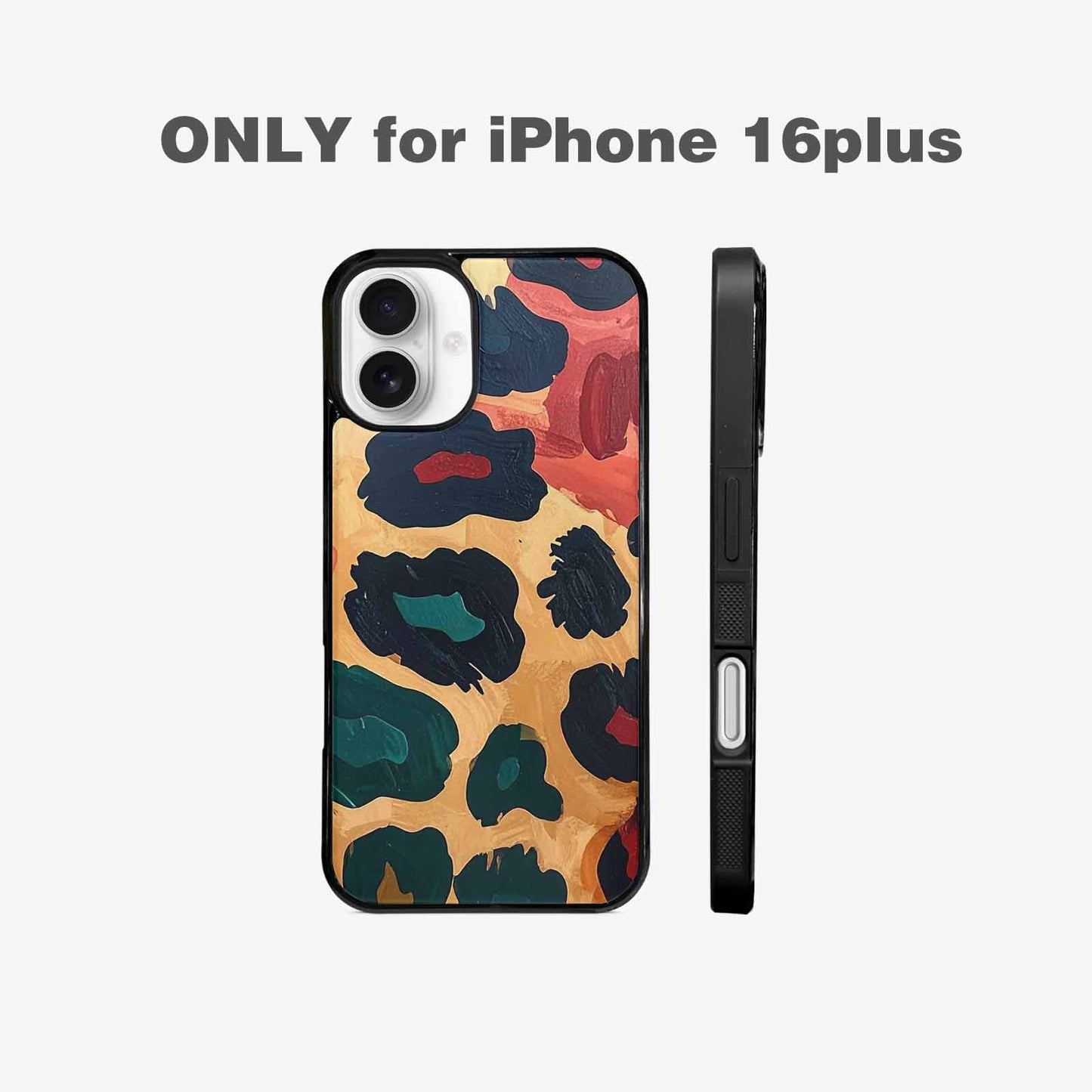 iPhone 16 Plus Case — Leopard Wallpaper Print, Customized Protective Case