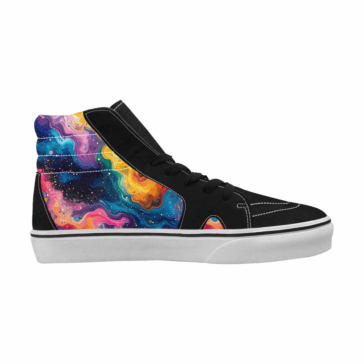 WOMEN'S Galaxy Art - High Top Canvas Wallpaper Art Custom Sneakers