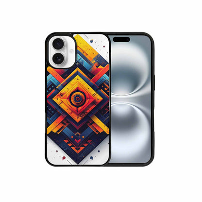 iPhone 16 Plus Case — Urban Tribal Tessellation, Custom Printed Phone Case