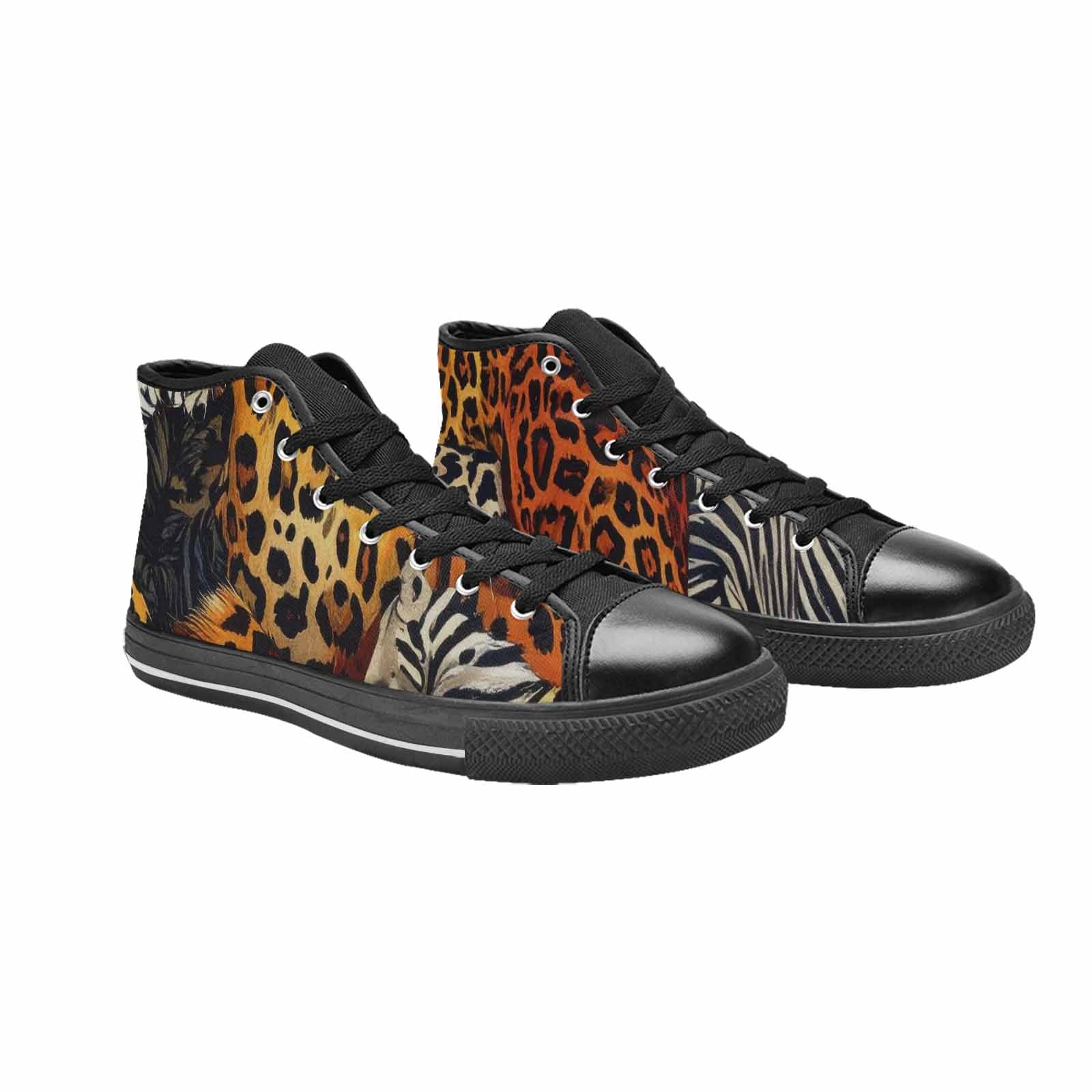 MEN'S Animal Print High Top Canvas Vivid Custom Sneakers