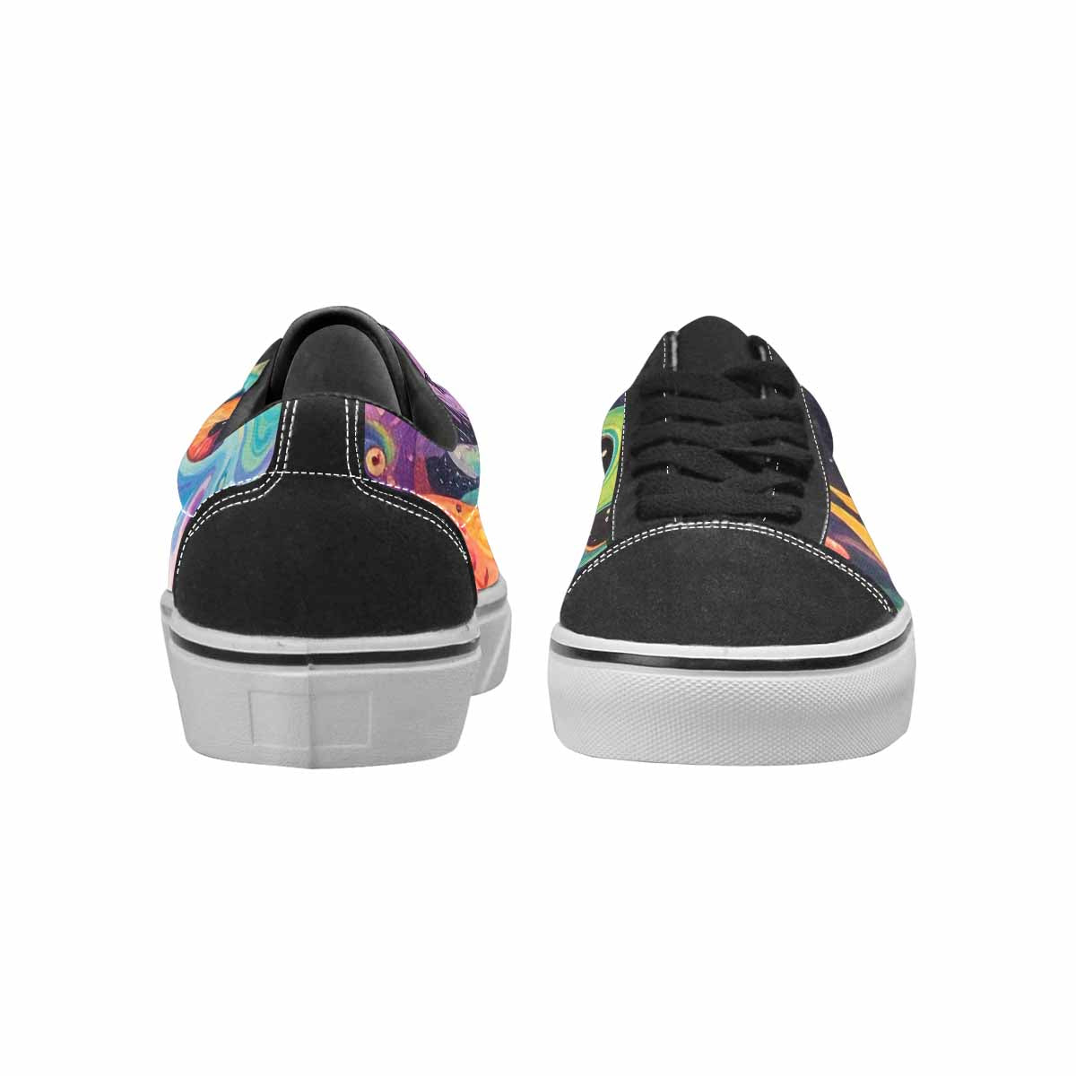 WOMEN'S Aliens  Tie Dye Lace-Up Canvas Surreal Custom Shoes