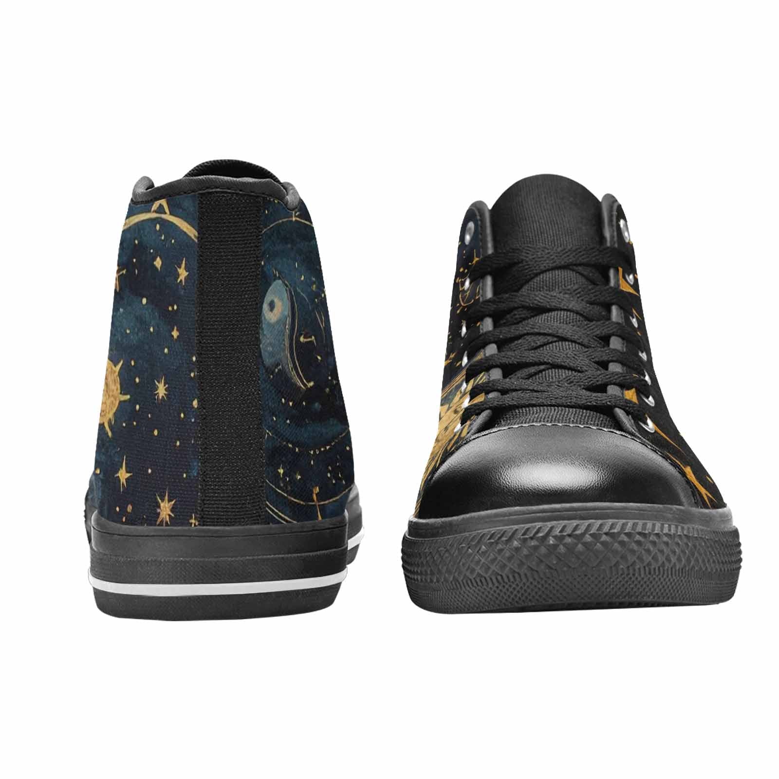 WOMEN'S Zodiac Constellation Star High Top Canvas Vibrant Chaos Custom Shoes