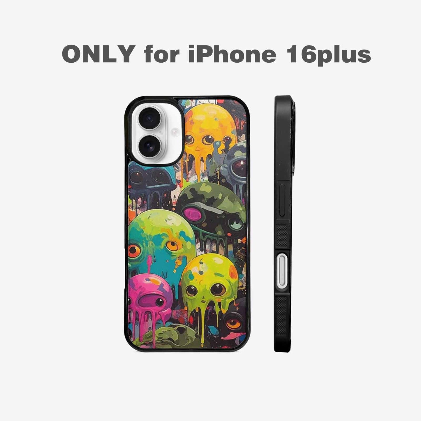 iPhone 16 Plus Case — Aliens Camomelting Aliens Patt Sex, Custom Print Case Cover
