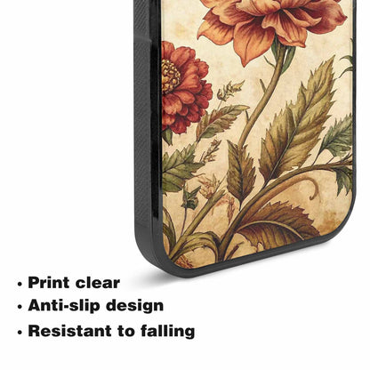 iPhone 15 Plus Case — Vintage Botanical Art Pattern, Custom Printed Phone Case