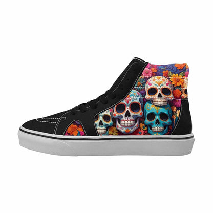 MEN'S Sugar Skulls Melting Sugar High Top Canvas Surreal Shoes