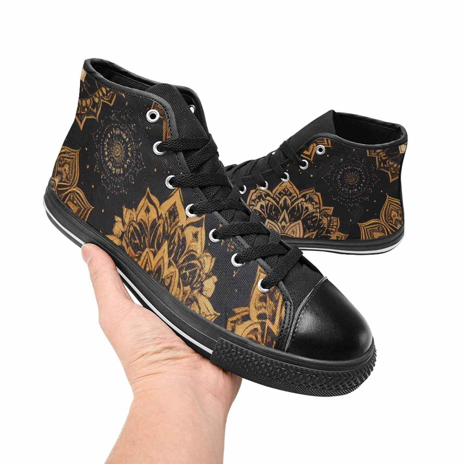 WOMEN'S Mandala High Top Canvas Dark Academia Custom Sneakers