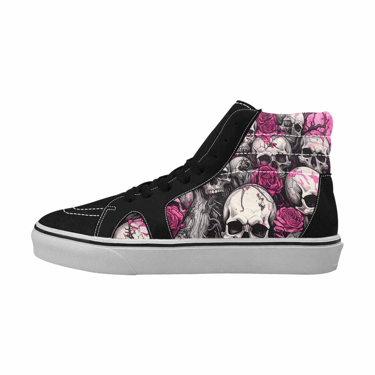 MEN'S Skull Roses High Top Canvas Neon Fantasy Shoes