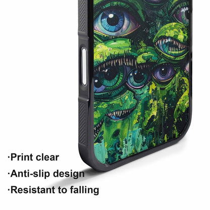 iPhone 17 Pro Case — Seamless Repeating Pattern Of Overlapping Cartoon, Custom Designed Case Cover