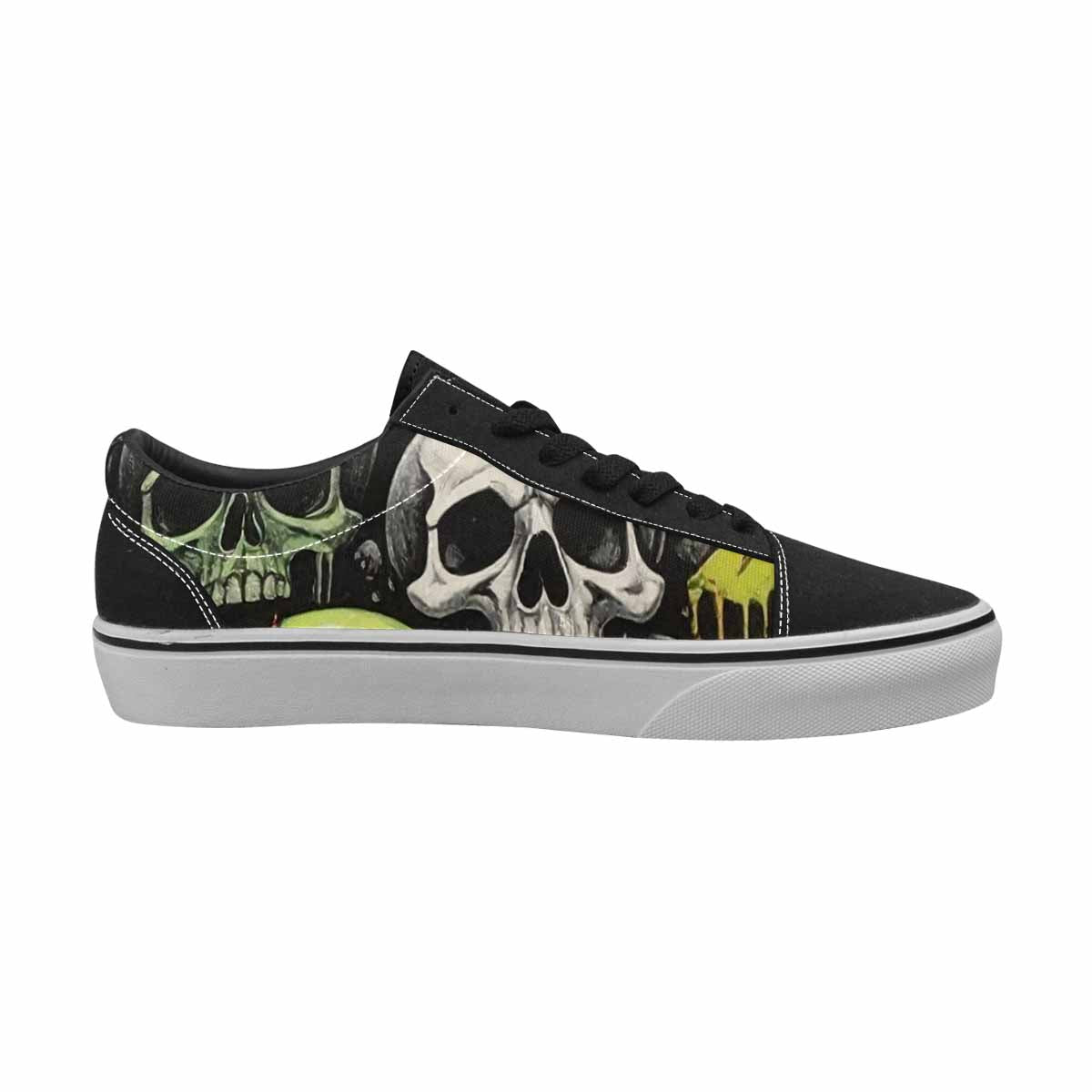 WOMEN'S Rainbow From Skull S Lace-Up Canvas Wallpaper Art Sneakers
