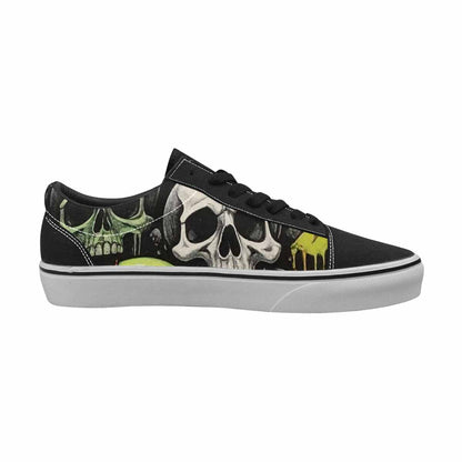 WOMEN'S Rainbow From Skull S Lace-Up Canvas Wallpaper Art Sneakers