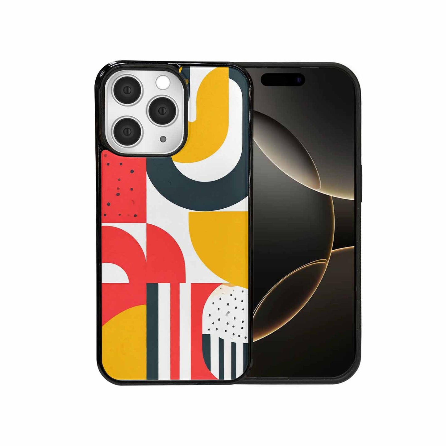 iPhone 15 Pro Max Case — 1990s Memphis Art Pattern, Custom Phone Case