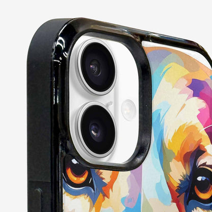 iPhone 16 Case — Golden Retriever Watercolor Art Pattern, Personalized Phone Case