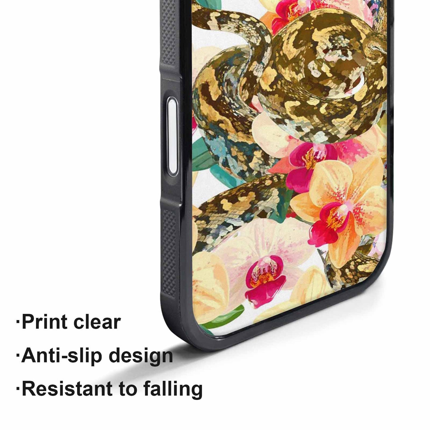 iPhone 17 Pro Case — Snakes Print Floral Seamless Pattern Floral, Custom Phone Case