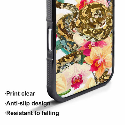 iPhone 17 Pro Case — Snakes Print Floral Seamless Pattern Floral, Custom Phone Case