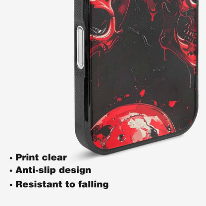iPhone 16 Case — 1000\'s Of Skulls Overlapping Eachother Everywhere, Custom Designed Case Cover