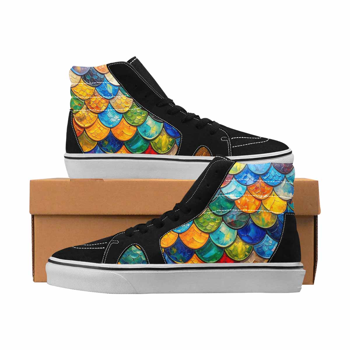 MEN'S Reptile Full Color High Top Canvas Boutique Dark Academia Limited Edition Sneakers